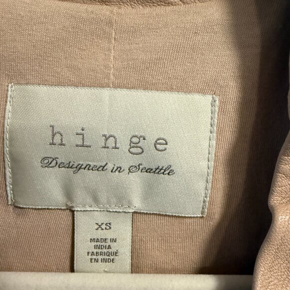 Hinge Pink Leather Jacket – Size XS - Picture 2 of 3